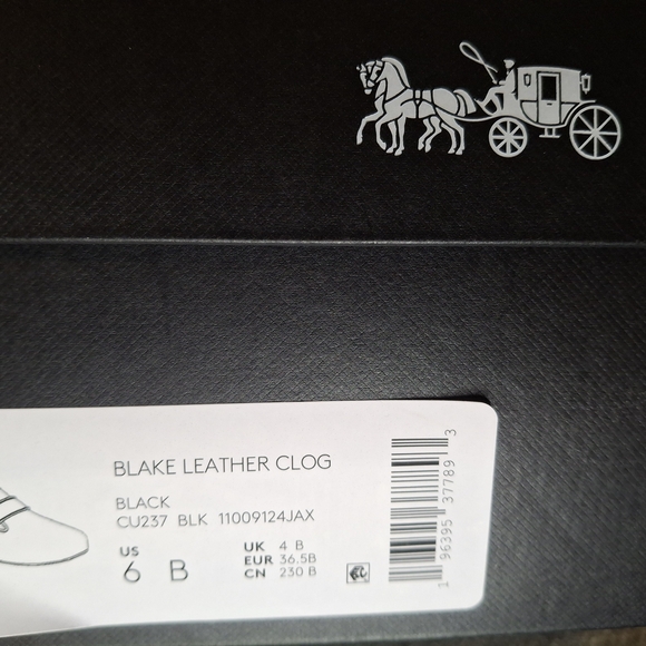 Coach Blake Leather Clog - Black - Picture 1 of 5